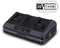 Scheppach SDBC4.5A - Dubbele acculader 4.5A - LED-indicator - 20V
