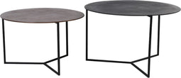 D - Light & Living - Salontafel SOCOS - Ø75x46.5cm - Brons - Set van 2