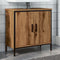 vidaXL - Wastafelkast - 60x30x60 - cm - bewerkt - hout - artisanaal - eikenkleurig