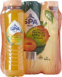 SPA FRUIT STILL MANGO-APRICOT PET 40CL 6-PACK tray 24 stuks