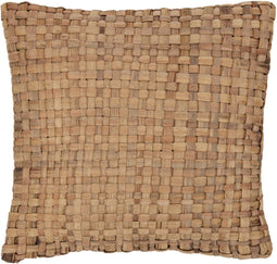 J-Line kussen Vierkant 1 Zijkant - riet/textiel - naturel - small