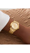 Mod. ANNETTE - Horloge - Gouden roestvrijstalen band - Geschenkdoos