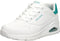 Skechers Uno - Pop Back - Dames Sneakers - Wit Mintgroen - Maat 39