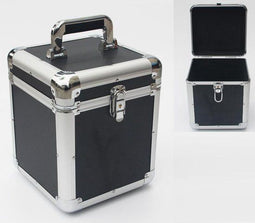 Aluminium DJ platen case - Opbergkoffer voor 70 - 100 vinyl 7 inch singles - Zwart aluminium