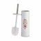 Toiletborstel Art Nouveau Wit Brons Staal Plastic 9,5 x 37,5 x 9,5 cm (12 Stuks)