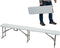 Inklapbare cateringbank - 183x28x43cm - Wit