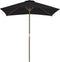 vidaXL - Parasol - met - houten - paal - 150x200 - cm - taupe