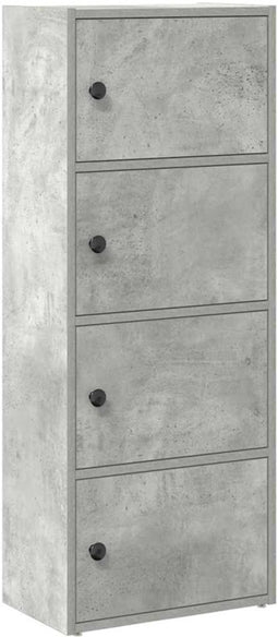 vidaXL - Boekenkast - 40x24x102 - cm - bewerkt - hout - betongrijs