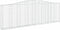 vidaXL - Schanskorven - 6 - st - gewelfd - 400x30x120/140 - cm - ijzer