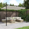 vidaXL - Pergola - met - uitschuifbaar - dak - 295x292x230 - crèmekleurig