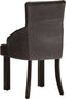 vidaXL - Eetkamerstoelen - 2 - st - echt - geitenleer - zwart
