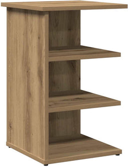 vidaXL Dressoir - 35x35x55 cm - Bewerkte Hout - Vintage Stijl - Artisanaal Eikenkleur