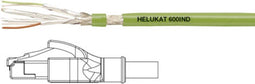 Helukabel 806623 RJ45 Netwerkkabel, patchkabel CAT 6A S/FTP 10.00 m Groen PUR-mantel, Afscherming gevlochten, Folie afs
