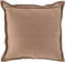 J-Line kussen Stiksel Vierkant - leer - beige