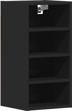 vidaXL - Hangkast - Riga - 30x29,5x60 - cm - bewerkt - hout - zwart