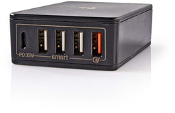 Nedis WCPD30W120BK - Bureaulader - 30W USB-C en USB-A - Zwart