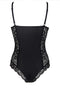 After Eden Lynn Basic Body Stocking - Gerecycled materiaal met kant - Zwart - Maat 80C