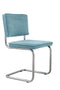 Zuiver Ridge Rib Eetkamerstoel - Blauw - Set van 2