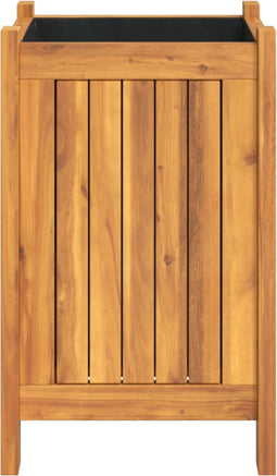 vidaXL - Plantenbak - met - voering - 31x31x50 - cm - massief - acaciahout