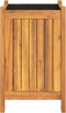 vidaXL - Plantenbak - met - voering - 31x31x50 - cm - massief - acaciahout