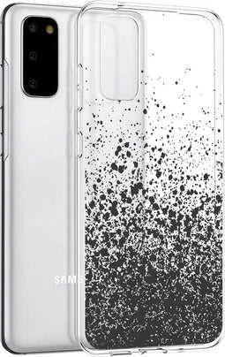 iMoshion Hoesje Geschikt voor Samsung Galaxy S20 Hoesje Siliconen - iMoshion Design hoesje - Zwart / Transparant / Splatter Black