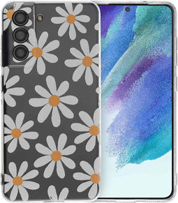 imoshion Hoesje Geschikt voor Samsung Galaxy S21 FE Hoesje Siliconen - imoshion Design hoesje - Meerkleurig / Daisy Flower