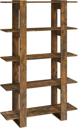 vidaXL - Boekenkast/kamerscherm - 100x30x160 - cm - gerookt - eikenkleurig