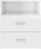 vidaXL - Nachtkastje - 50x32x60 - cm - hoogglans - wit