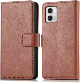 imoshion Hoesje Geschikt voor Motorola Moto G73 Hoesje Met Pasjeshouder - imoshion Luxe Bookcase - Bruin