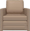 vidaXL - Vloersofa - Bed - 2-in-1 - Cappuccino - 74x77x81 - cm - Kunstleer