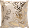 Dutch Decor AVERY - Sierkussen velvet 45x45 cm - Pumice Stone - beige met goudkleurige print - Inclusief binnenkussen