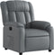 Fauteuil verstelbaar kunstleer grijs