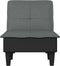 vidaXL - Chaise - longue - stof - donkergrijs