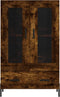 vidaXL - Hoge - kast - 69,5x31x115 - cm - bewerkt - hout - gerookt - eikenkleurig