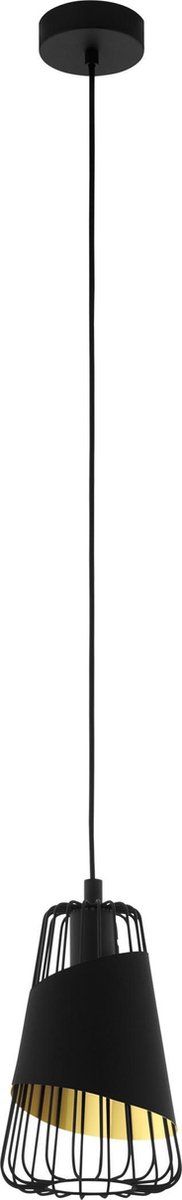 EGLO Austell Hanglamp - E27 - Dimbaar - Zwart goud - Ø16.5 cm