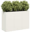 vidaXL - Plantenbak - 120x40x80 - cm - koudgewalst - staal - wit