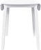 vidaXL - Eettafel - massief - hout - wit - rubber