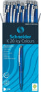 Balpen Schneider K20 Icy Colors Blauw per 20 stuks