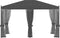 vidaXL - Prieel - met - horren - 3x4 - m - staal - antraciet
