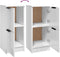 vidaXL - Dressoirs - 2 - st - 30x30x70 - cm - bewerkt - hout - hoogglans - wit