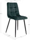House Nordic Middelfart Eetkamerstoel Velvet Groen - Set van 2