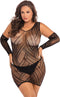 THROW DOWN 3PC MINIDRESS BLACK PLUS SIZE