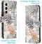 iMoshion Hoesje Geschikt voor Samsung Galaxy S23 Hoesje Met Pasjeshouder - iMoshion Design Softcase Bookcase - Goud / Glamour Botanic