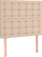 vidaXL - Hoofdborden - 2 - st - 80x5x78/88 - cm - kunstleer - cappuccinokleurig