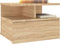 vidaXL - Nachtkastje - zwevend - 40x31x27cm - bewerkt - hout - sonoma - eikenkleurig