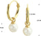 Sparkle14 Oorringen - Met Hangers Zoetwaterparel 4mm - Goud