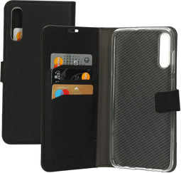 Mobiparts Saffiano Wallet Case - Samsung Galaxy A70 (2019) - Ruimte voor 3 pasjes - Zwart