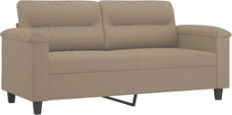 vidaXL - Tweezitsbank - 140 - cm - microvezelstof - taupe