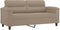 vidaXL - Tweezitsbank - 140 - cm - microvezelstof - taupe