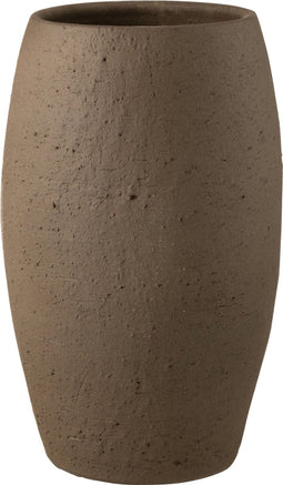 J-Line vaas Enya - keramiek - bruin - small